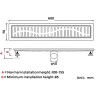 Душевой трап GAPPO G86007-33, 70*600 мм, золото